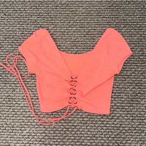Coral crop top